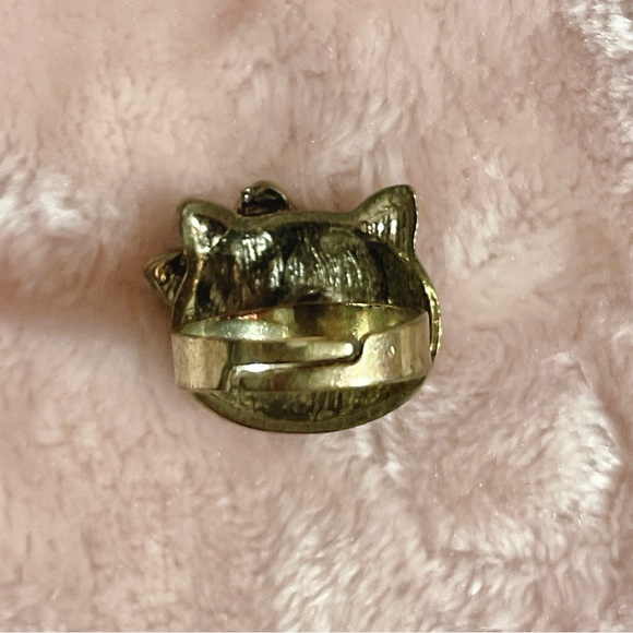 Hello Kitty Bronze Gold Crystal Adjustable Ring - NWOT - Picture 5 of 6